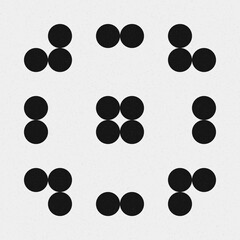 Abstract Cross Pattern Dots Logo generative computational art illustration