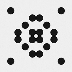 Abstract Cross Pattern Dots Logo generative computational art illustration