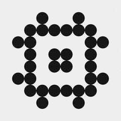 Abstract Cross Pattern Dots Logo generative computational art illustration