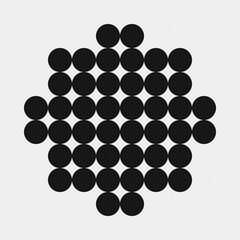 Abstract Cross Pattern Dots Logo generative computational art illustration