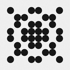 Abstract Cross Pattern Dots Logo generative computational art illustration