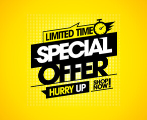 Limited time special offer vector sale banner - 379475085