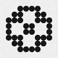 Abstract Cross Pattern Dots Logo generative computational art illustration