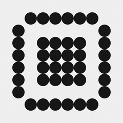 Abstract Cross Pattern Dots Logo generative computational art illustration