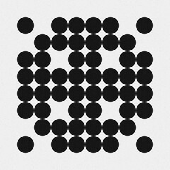 Abstract Cross Pattern Dots Logo generative computational art illustration