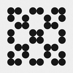 Abstract Cross Pattern Dots Logo generative computational art illustration