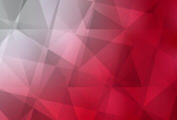 Light Red vector abstract polygonal pattern.