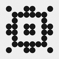 Abstract Cross Pattern Dots Logo generative computational art illustration