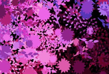 Plakat Dark Purple, Pink vector texture with abstract forms.