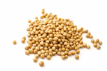 Chickpeas. A handful of chickpea isolated on a white background.