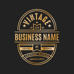 Vintage Label, Retro Label, Business Name, Business Logo, Branding, Vector Illustration Background