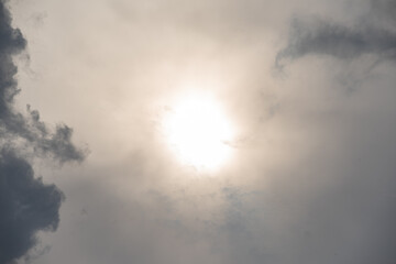 Amazing beautiful sky with clouds - With sun