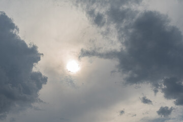 Fototapeta na wymiar Amazing beautiful sky with clouds - With sun
