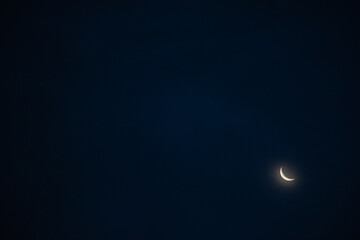 Amazing beautiful sky with clouds - With moon