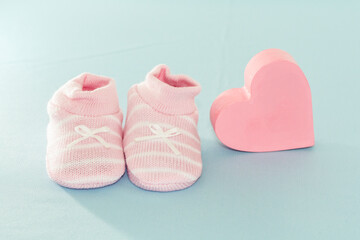 pink baby shoes