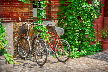 Fototapeta na wymiar Old bicycles