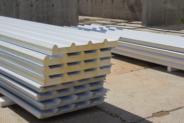 New sandwich panels for mounting the walls of the building. New material for insulating the walls...