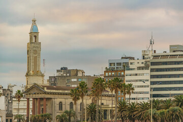 Fototapeta na wymiar Historic Center Cityscape, Montevideo, Uruguay