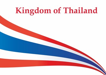 flag of Thailand. Kingdom of Thailand. Thailand national flag. vector illustration