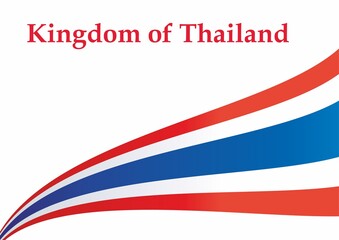 Fototapeta premium flag of Thailand. Kingdom of Thailand. Thailand national flag. vector illustration