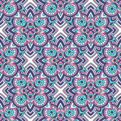 Tribal seamless colorful geometric pattern. Ethnic vector texture.Traditional ornament