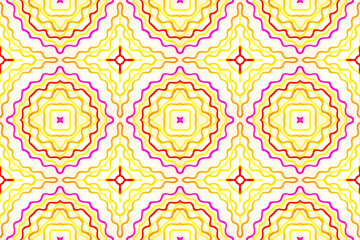 Seamless Watercolor Talavera Pattern.