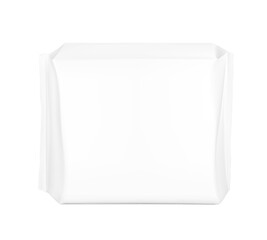 High realistic package bag with seam mockup. Front view. Vector illustration isolated on white background. Easy to use for presentation your product, design. EPS10.  © realstockvector