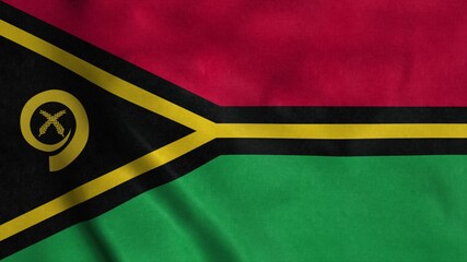 Vanuatu flag waving in the wind. 3d illustration