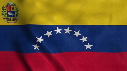 Waving flag. National flag of Venezuela. 3d illustration