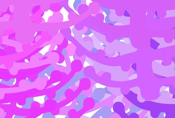 Light Purple, Pink vector background with abstract shapes.