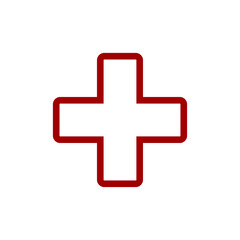 Medical cross icon. Vector illustration isolated.