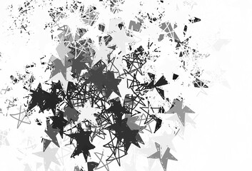 Light Gray vector pattern with christmas stars.