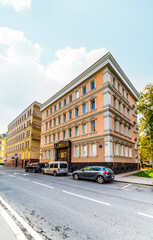 Fototapeta premium Meshchansky district, Small Sukharevsky lane, 10s1 in Moscow.