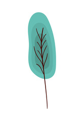 Isolated blue leaf vector design