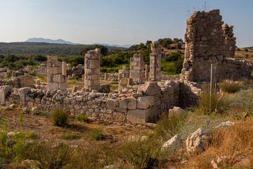 Fototapeta na wymiar Ruins in Patara, Antalya, Turkey