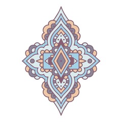 Mandala icon. Outline hand drawn of mandala vector icon for web design isolated on white background