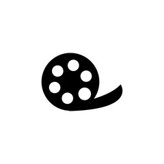 film reel icon on white background