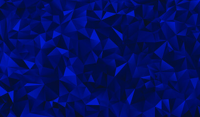 Fototapeta premium Blue polygonal background. Vector illustration. 
