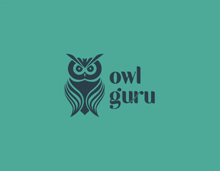 Creative owl vector logo illustration.
