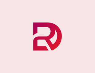 Creative letter D and R logo illustration.