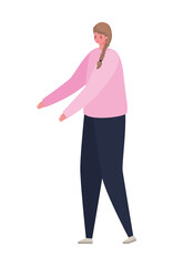 avatar woman cartoon vector design