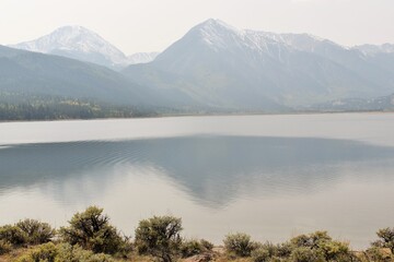 Fototapeta premium smoke on the lake