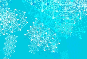 Light Blue, Green vector backdrop with artificial intelligence data.