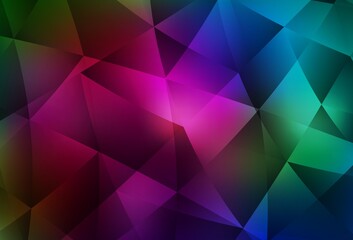 Dark Multicolor vector polygonal pattern.