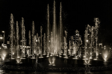 fountain at night