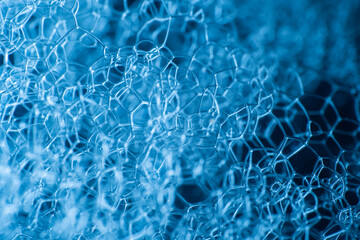 Bubbles foam, extreme macro close up - abstract background