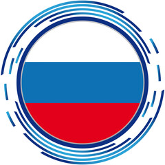 Obraz premium flag russia icon