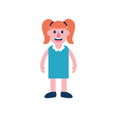 Isolated person girl people ethnicity icon - Vector