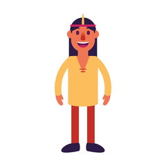 Isolated person indian people ethnicity icon - Vector