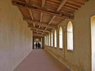 Italy, Marche, Morro d’Alba the ancient internal walkway "La Scarpa".